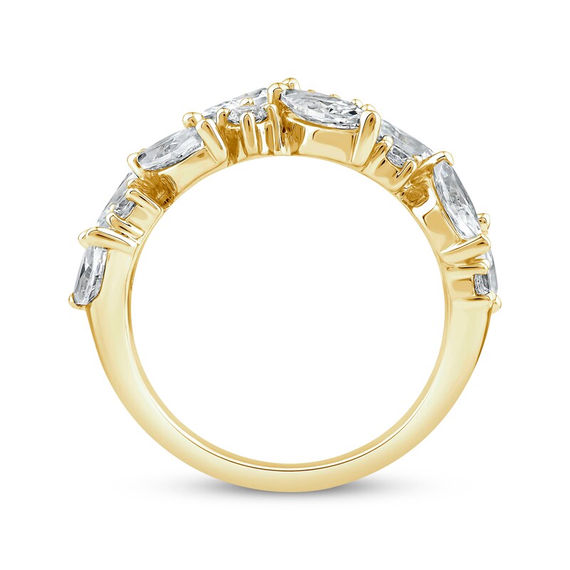 Main Image 3 of Adore Marquise & Round-Cut Diamond Alternating Anniversary Ring 2 ct tw 14K Yellow Gold
