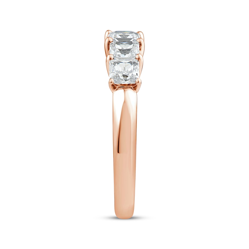 Main Image 3 of Adore Princess-Cut Five-Stone Anniversary Ring 1-1/2 ct tw 14K Rose Gold