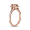 Thumbnail Image 2 of Neil Lane Oval-Cut Morganite & Diamond Halo Engagement Ring 1/2 ct tw 14K Rose Gold