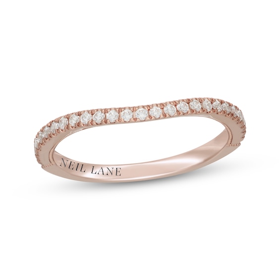 Neil Lane Diamond Contour Wedding Band 1/4 ct tw 14K Rose Gold