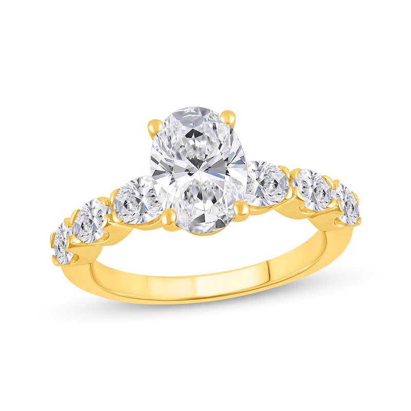 Main Image 1 of Adore Lab-Grown Diamonds Oval-Cut Engagement Ring 2-1/2 ct tw 14K Yellow Gold