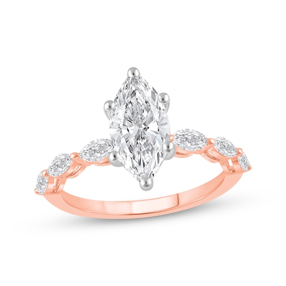 Adore Lab-Grown Diamonds Marquise-Cut Engagement Ring 2 ct tw 14K Rose Gold