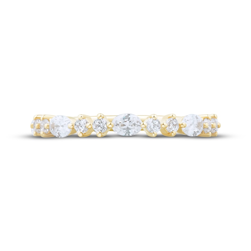 Main Image 3 of Adore Oval & Round-Cut Diamond Anniversary Ring 3/4 ct tw 14K Yellow Gold