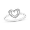 Thumbnail Image 1 of Diamond Double Heart Ring 1/10 ct tw Sterling Silver