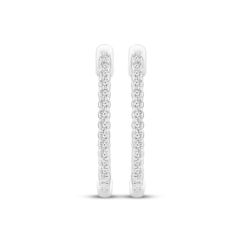 Main Image 2 of Diamond Hoop Earrings 1/10 ct tw Sterling Silver