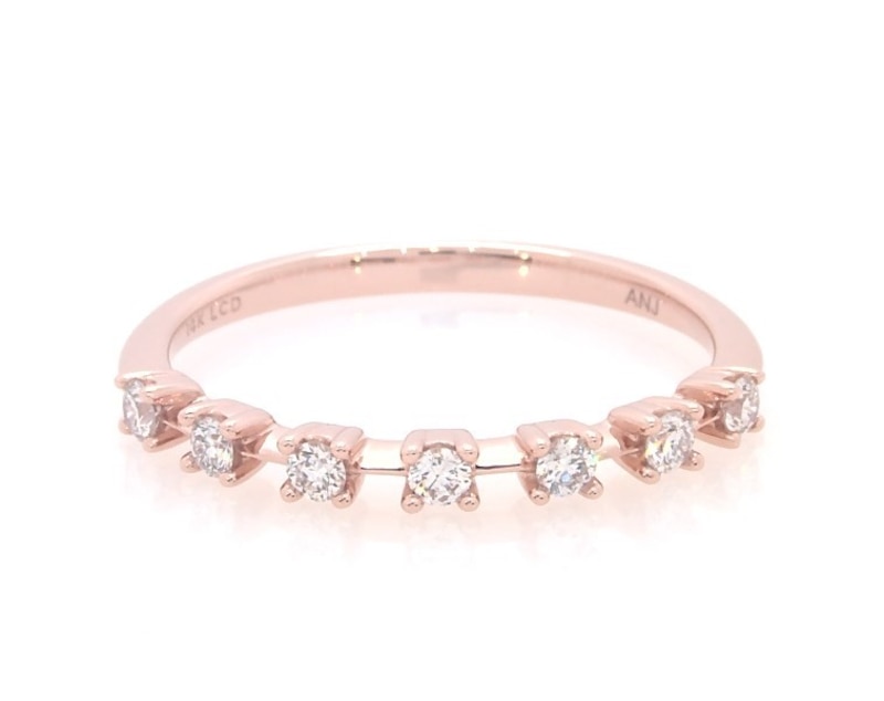 Main Image 1 of Lab-Grown Diamonds Seven-Stone Anniversary Ring 1/6 ct tw 14K Rose Gold