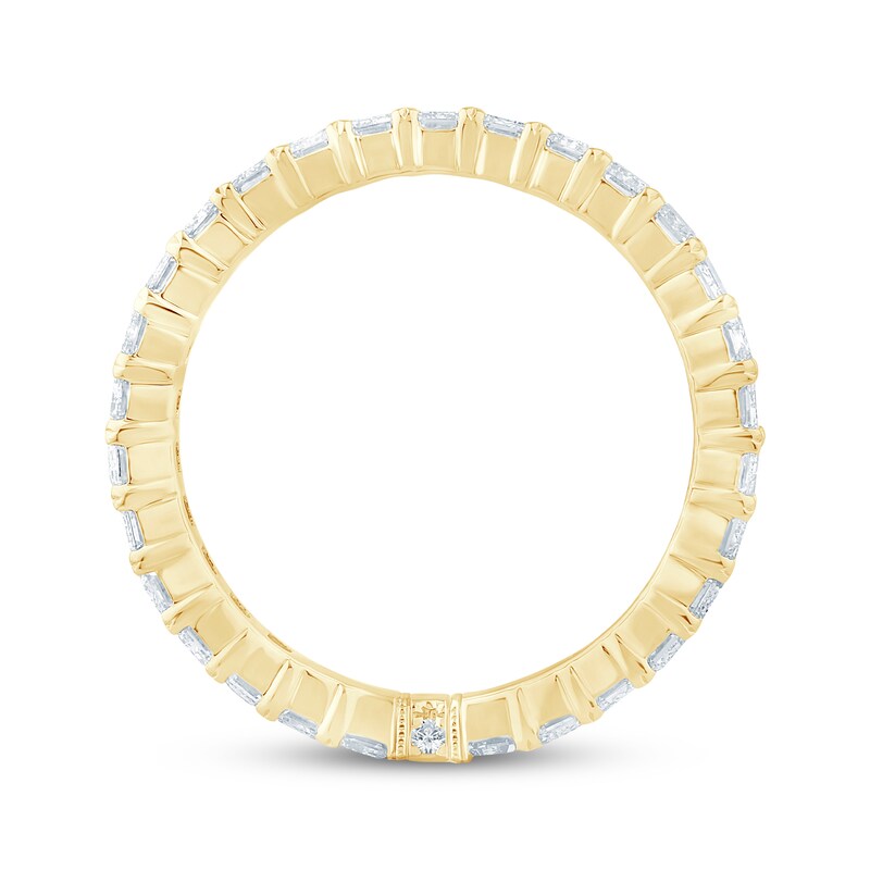 Main Image 3 of Monique Lhuillier Bliss Emerald-Cut Lab-Grown Diamond Eternity Ring 2 ct tw 18K Yellow Gold