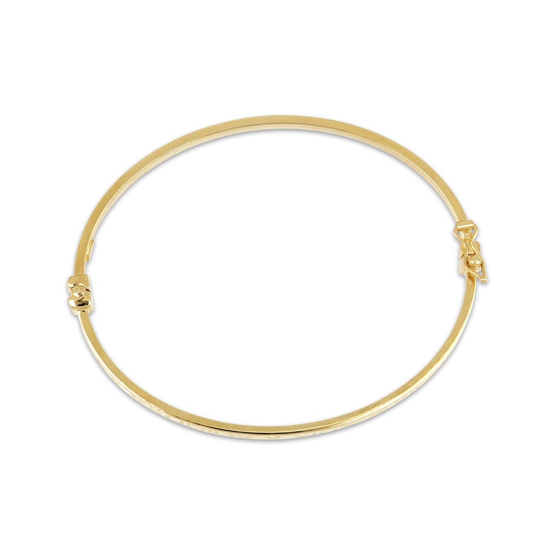 Main Image 3 of Bangle Bracelet with Roman Numeral Engraving 14K Yellow Gold