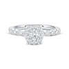 Thumbnail Image 3 of Adore Round-Cut Diamond Halo Engagement Ring 1 ct tw 14K White Gold