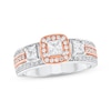 Thumbnail Image 1 of Adore Princess-Cut Diamond Three-Stone Engagement Ring 7/8 ct tw 14K Two-Tone Gold