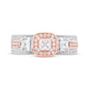 Thumbnail Image 3 of Adore Princess-Cut Diamond Three-Stone Engagement Ring 7/8 ct tw 14K Two-Tone Gold