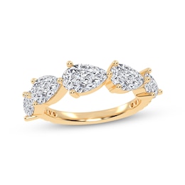KAY Lab-Grown Diamonds Pear-Shaped East-West Ring 2 ct tw 14K Yellow Gold