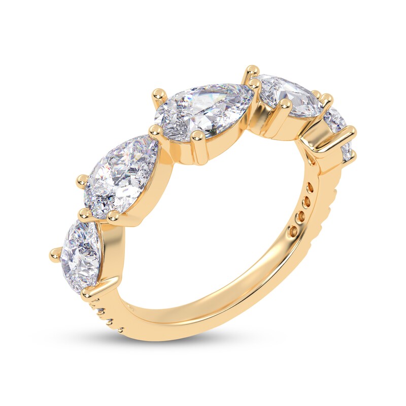 Main Image 2 of KAY Lab-Grown Diamonds Pear-Shaped East-West Ring 2 ct tw 14K Yellow Gold
