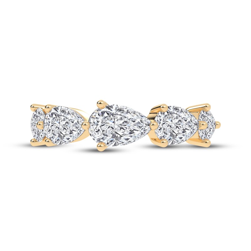 Main Image 3 of KAY Lab-Grown Diamonds Pear-Shaped East-West Ring 2 ct tw 14K Yellow Gold