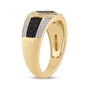 Thumbnail Image 2 of Men's Black & White Multi-Diamond Ring 7/8 ct tw 10K Yellow Gold
