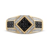 Thumbnail Image 3 of Men's Black & White Multi-Diamond Ring 7/8 ct tw 10K Yellow Gold