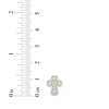 Thumbnail Image 4 of Men's Baguette & Round-Cut Diamond Cross Stud Earrings 1/4 ct tw 10K Yellow Gold