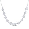 Thumbnail Image 1 of Multi-Diamond Circles Necklace 1 ct tw 14K White Gold 17"