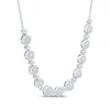 Thumbnail Image 2 of Multi-Diamond Circles Necklace 1 ct tw 14K White Gold 17"
