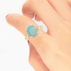 Thumbnail Image 3 of Cirari Couture Opal & Diamond Ring 1/5 ct tw 14K Yellow Gold