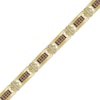 Thumbnail Image 2 of Men's Brown & White Diamond Rectangle Link Bracelet 1-1/2 ct tw 10K Yellow Gold 8.5"