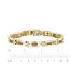 Thumbnail Image 5 of Men's Brown & White Diamond Rectangle Link Bracelet 1-1/2 ct tw 10K Yellow Gold 8.5"