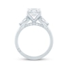 Thumbnail Image 3 of Monique Lhuillier Bliss Emerald-Cut Lab-Grown Diamond Three-Stone Engagement Ring 4-1/8 ct tw 18K White Gold