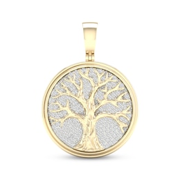 KAY Lab-Grown Diamonds Men's Tree of Life Charm 1 ct tw 10K Yellow Gold