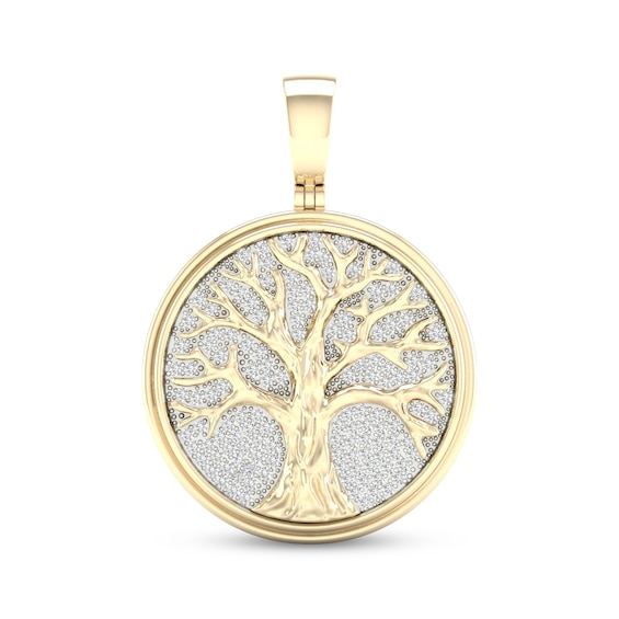 KAY Lab-Grown Diamonds Men's Tree of Life Charm 1 ct tw 10K Yellow Gold
