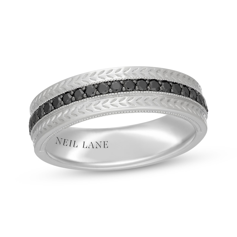 Main Image 1 of Neil Lane Men's Black Diamond Wedding Band 3/8 ct tw 14K White Gold