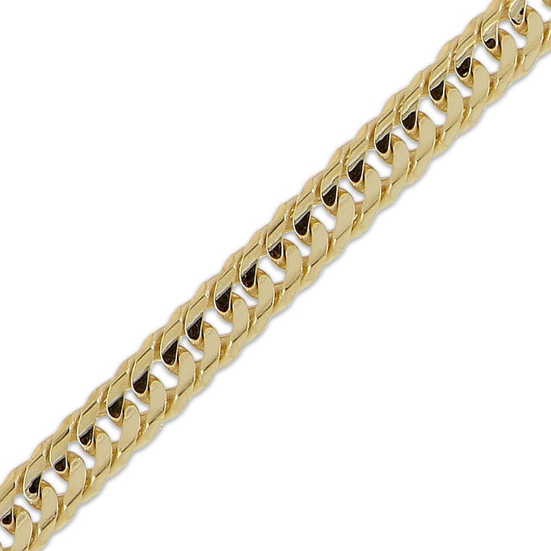 Main Image 2 of 4.5mm Diamond-Cut Curb Chain Necklace Solid 14K Yellow Gold 22"