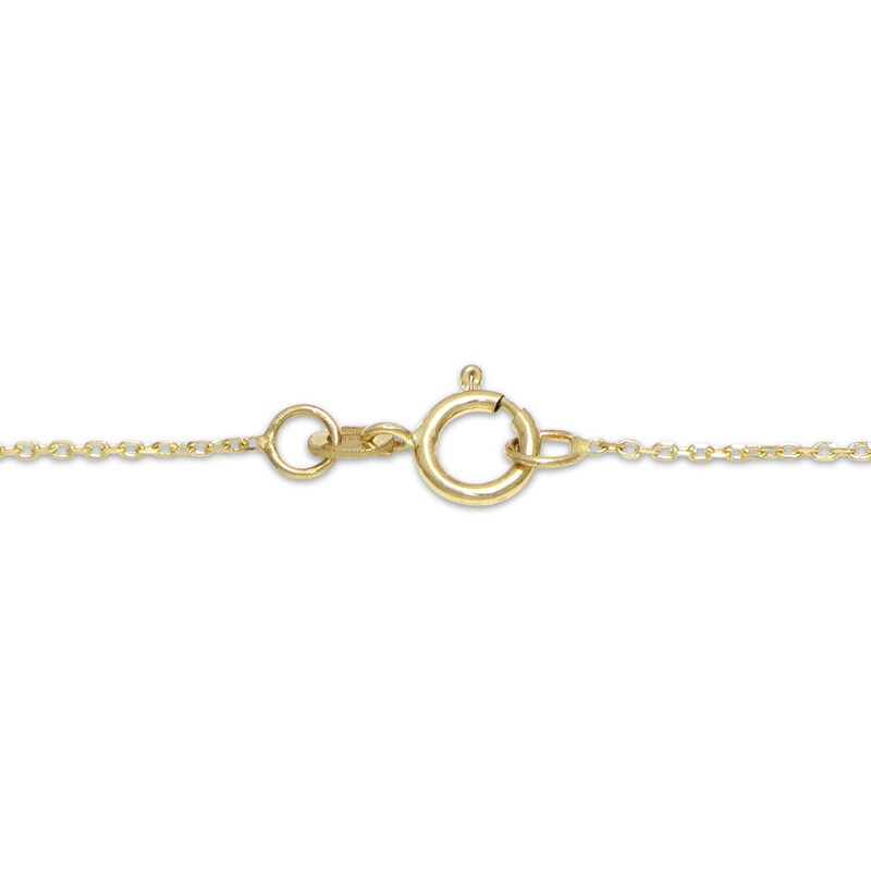 Main Image 3 of "Hope Love Peace" Cutout Triple Heart Necklace 14K Yellow Gold 18"