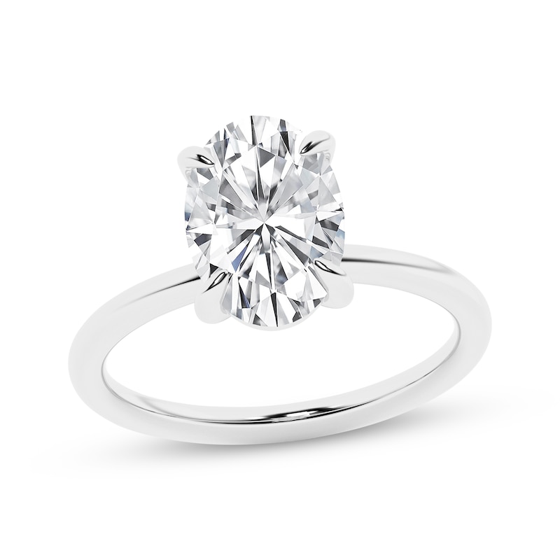 Main Image 1 of Adore Lab-Grown Diamonds Oval-Cut Solitaire Engagement Ring 3 ct tw 14K White Gold (F/VS2)
