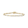 Thumbnail Image 1 of Multi-Diamond Circle & Paperclip Link Bracelet 1/2 ct tw 10K Yellow Gold 7"