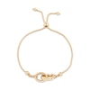 Thumbnail Image 2 of Interlocking Ovals Bolo Bracelet 10K Yellow Gold