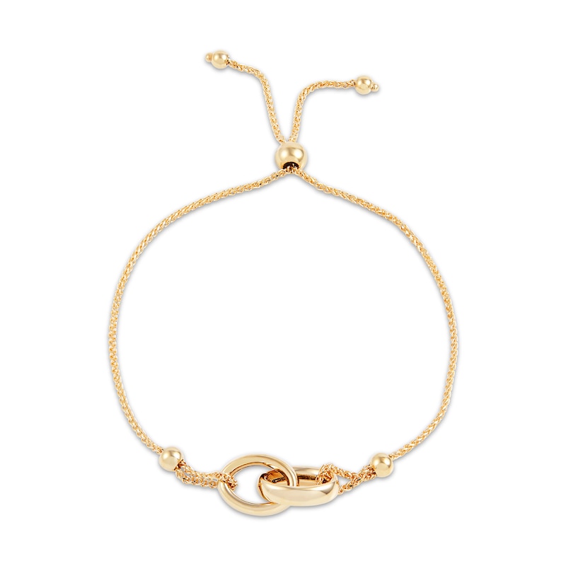 Main Image 2 of Interlocking Ovals Bolo Bracelet 10K Yellow Gold