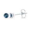 Thumbnail Image 3 of American Blue Sapphire Solitaire Stud Earrings Sterling Silver