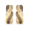 Thumbnail Image 2 of Le Vian Diamond Twist Hoop Earrings 1/2 ct tw 14K Honey Gold