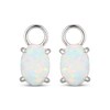 Thumbnail Image 2 of Oval-Cut Lab-Created Opal Earring Charms Sterling Silver
