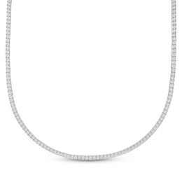 Men's Diamond Tennis Necklace 2 ct tw Sterling Silver 22"