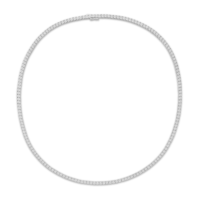 Main Image 2 of Men's Diamond Tennis Necklace 2 ct tw Sterling Silver 22"