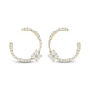 Thumbnail Image 2 of Diamond Open-Circle Clover Earrings 1/3 ct tw 24K Yellow Gold Vermeil Sterling Silver