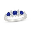 Thumbnail Image 1 of KAY Lab-Grown Diamonds Blue Lab-Created Sapphire Ring 1/4 ct tw Sterling Silver