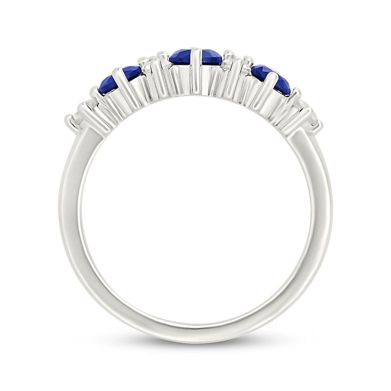 Main Image 3 of KAY Lab-Grown Diamonds Blue Lab-Created Sapphire Ring 1/4 ct tw Sterling Silver