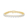 Thumbnail Image 1 of KAY Lab-Grown Diamonds Heart Link Bracelet 3/4 ct tw 24K Yellow Gold Vermeil Sterling Silver 7.25"
