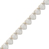 Thumbnail Image 2 of KAY Lab-Grown Diamonds Heart Link Bracelet 3/4 ct tw 24K Yellow Gold Vermeil Sterling Silver 7.25"