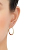 Thumbnail Image 4 of Oval Hoop Earrings 10K Yellow Gold