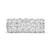 Thumbnail Image 3 of Adore Round-Cut Diamond Three-Row Anniversary Ring 3/8 ct tw 10K White Gold