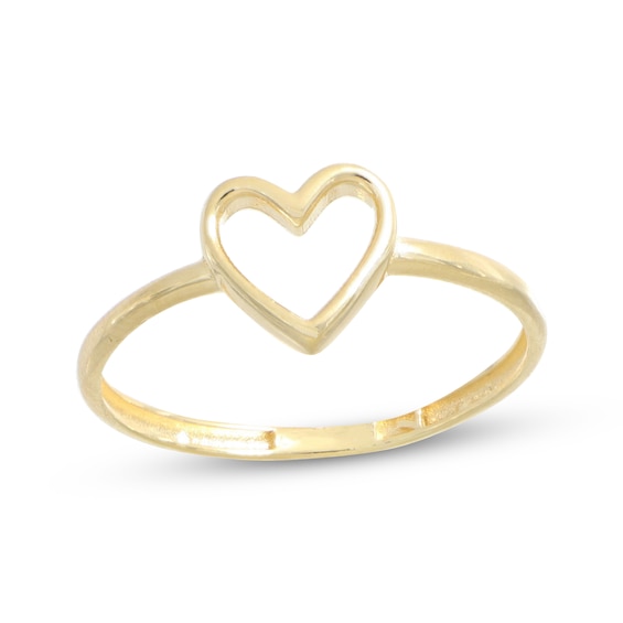 Open Heart Fashion Ring 10K Yellow Gold