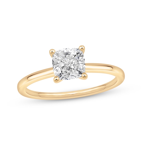 Adore Lab-Grown Diamonds Certified Cushion-Cut Solitaire Engagement Ring 2 ct tw 14K Yellow Gold (F/VS2)